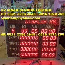 Lampu Display Produksi 3 Shift Production Display Board